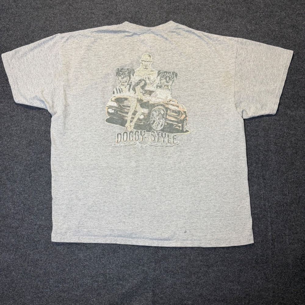 Vintage 90s Doggy Style T-Shirt Mens XL Gray Streetwear Graphic Tee